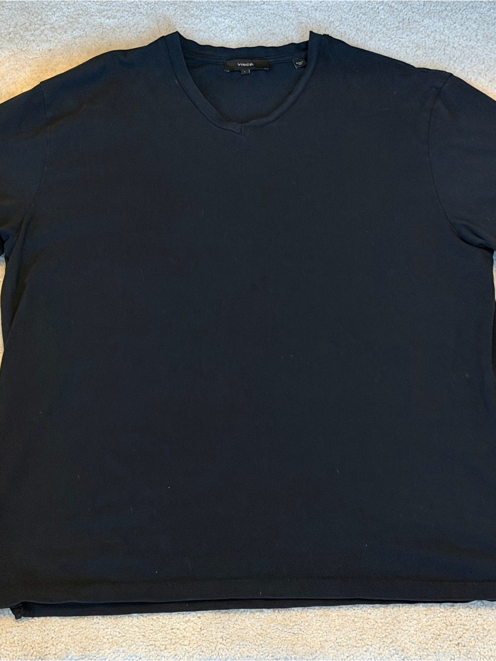 Vince 100% Cotton Crew Neck Short Sleeve T-Shirt Men’s Large Black